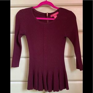 Catherine Malandrino Knit Flared Top